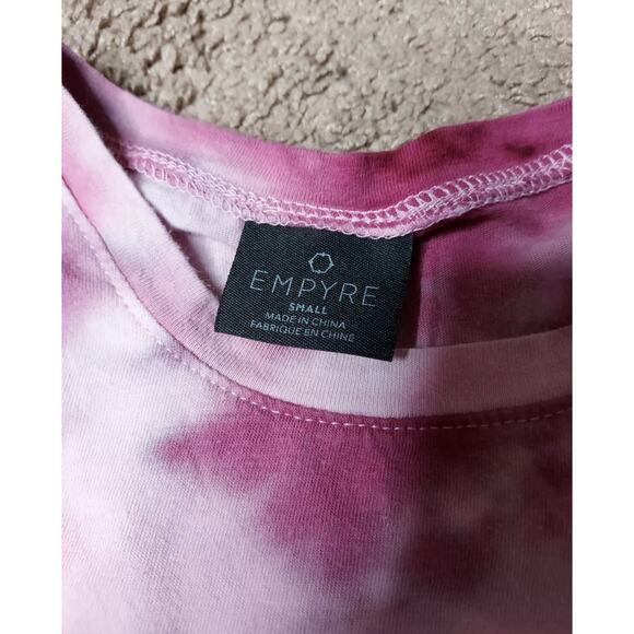 Empyre Juniors Size Small Tie Dye Crop Top T Shirt Snake & Rose - Picture 5 of 6